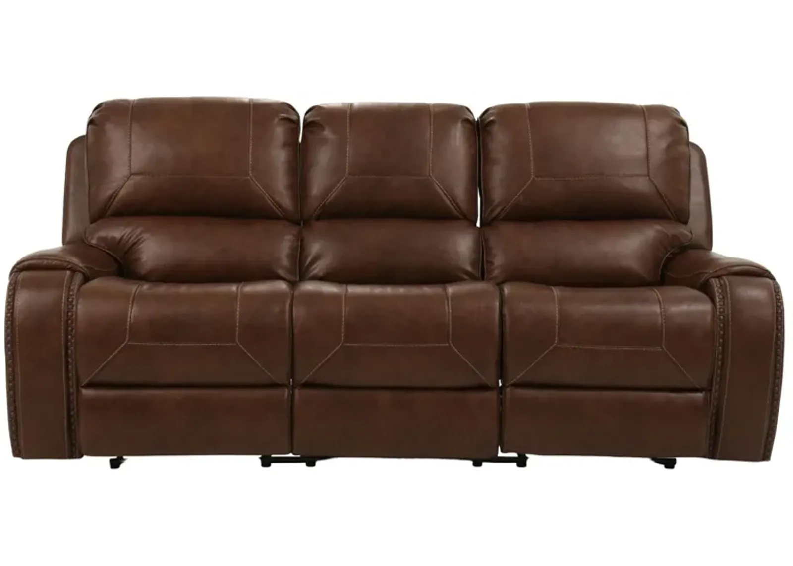 KEILY BROWN RECLINING SOFA WITH DROP DOWN TABLE