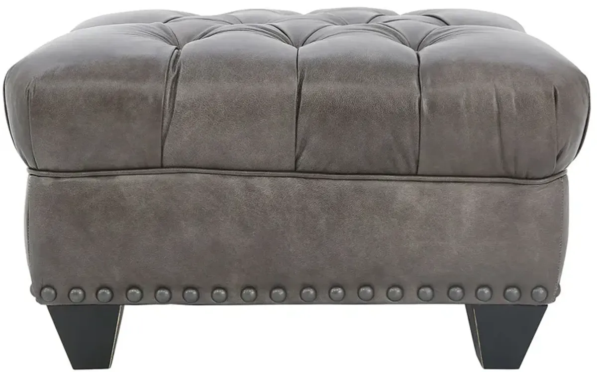 DROPTIME LEATHER OTTOMAN