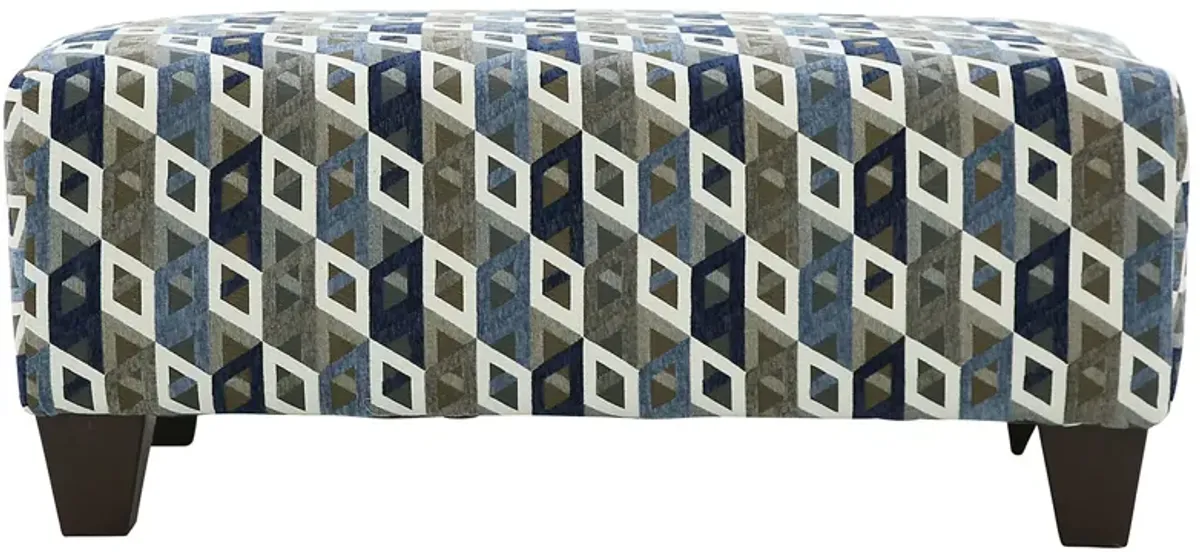 ANNA BLUE CUBE OTTOMAN