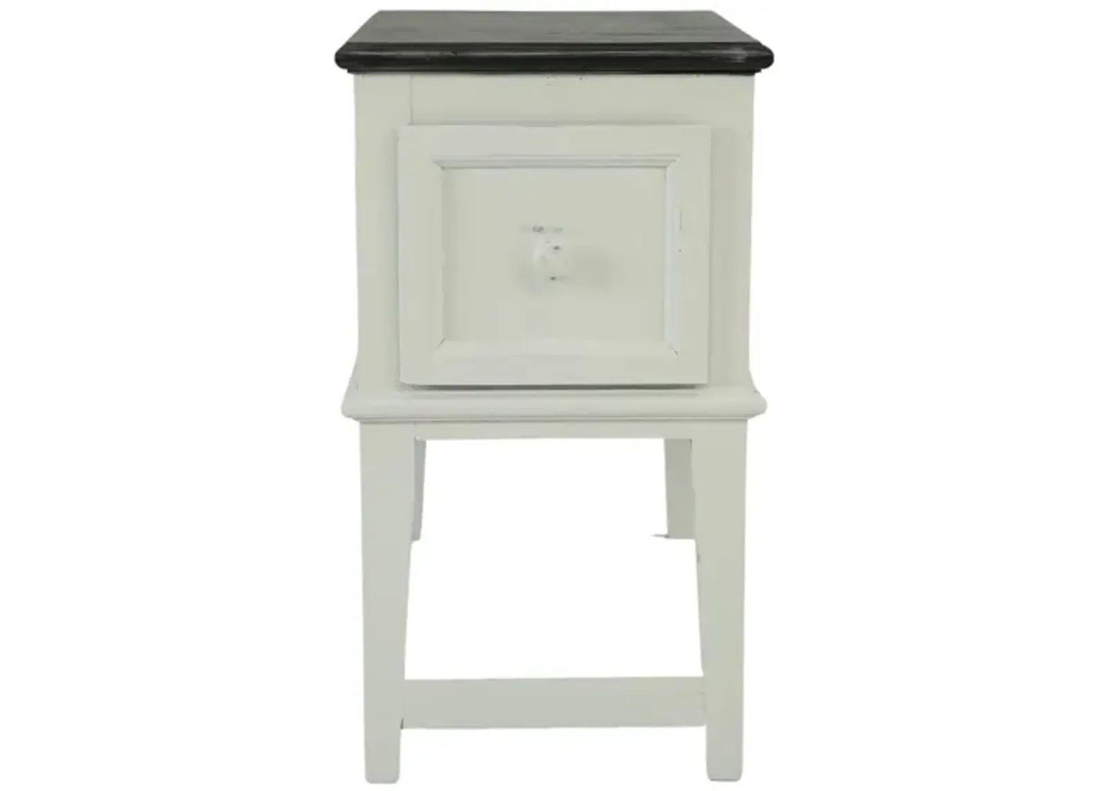 SAUL WHITE/WEATHERED ACCENT TABLE