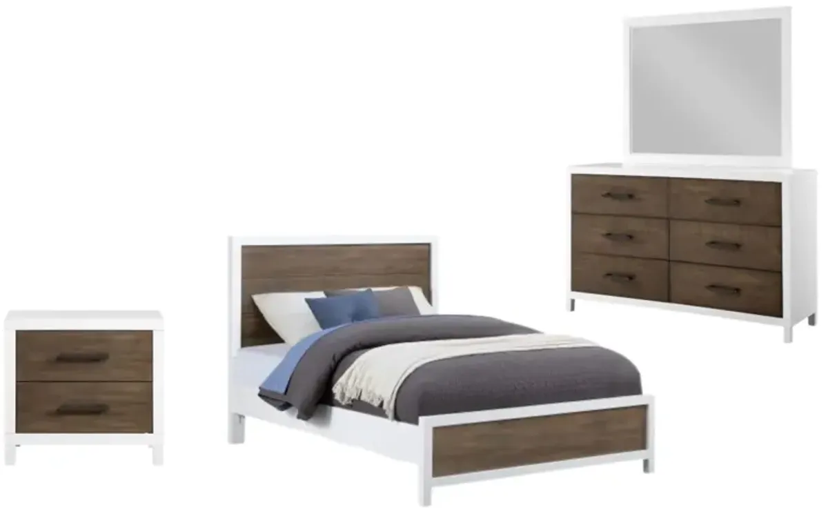 DAUGHTREY WHITE FULL PANEL BEDROOM