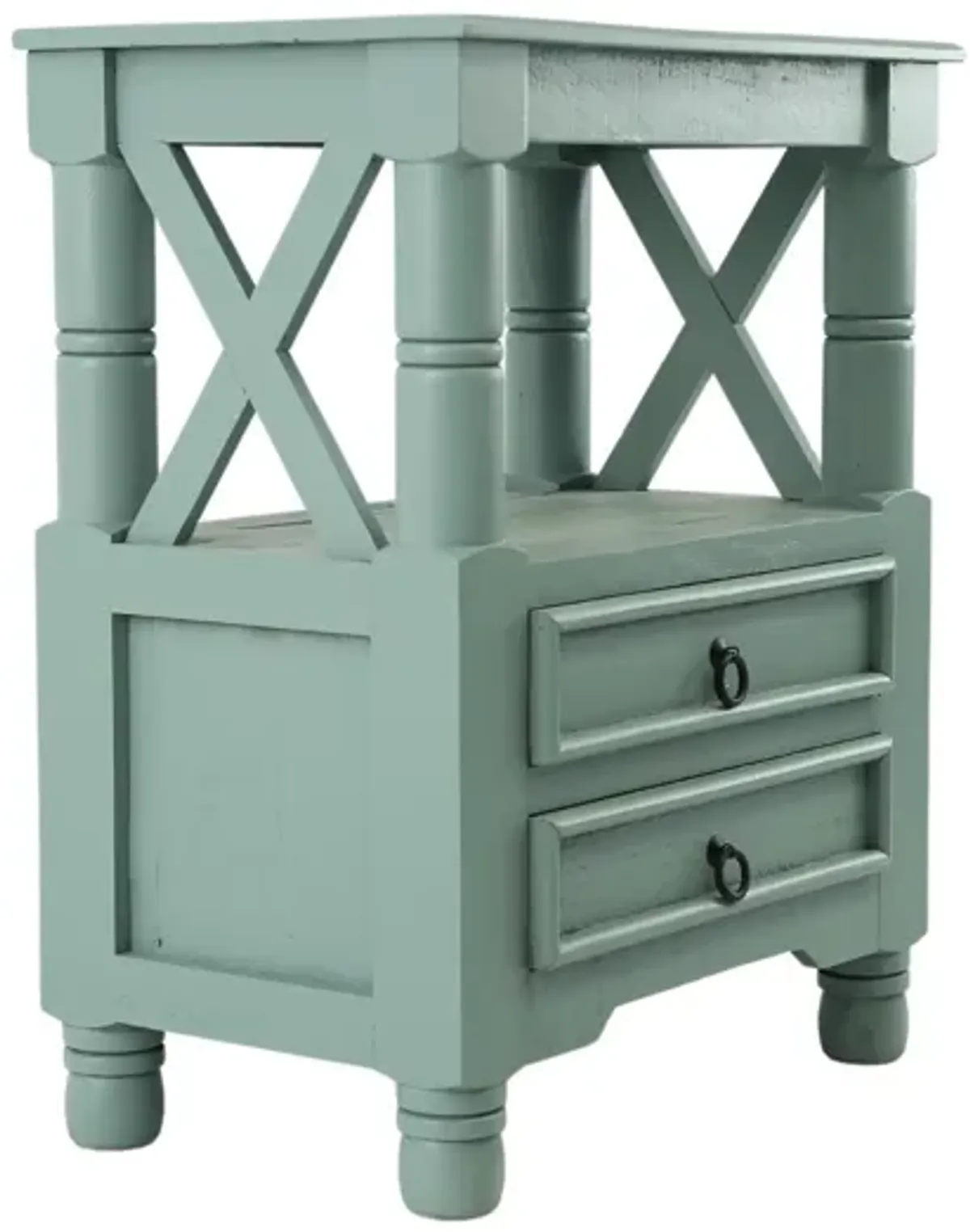 WAVERLY BLUE ACCENT TABLE