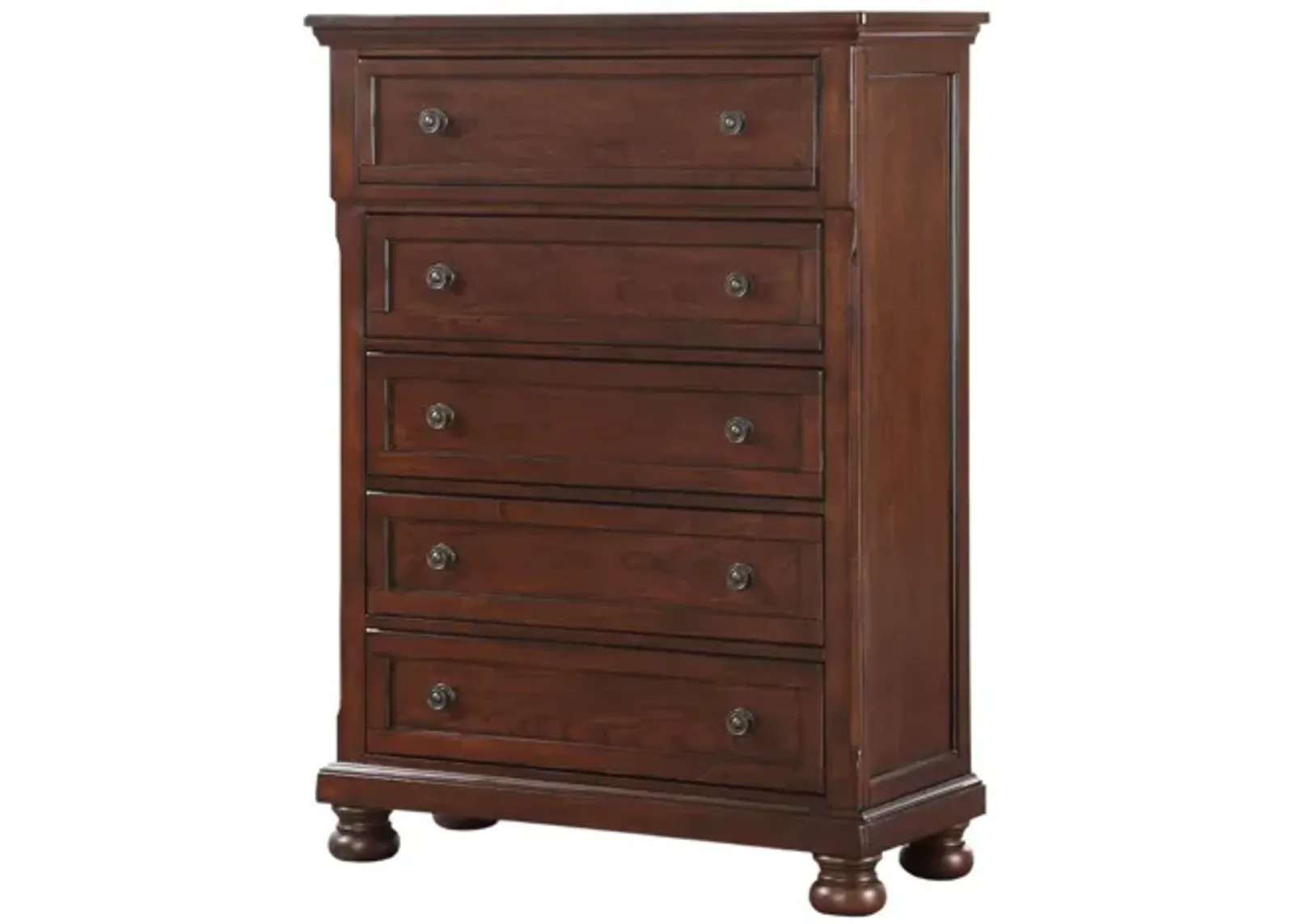 KINGSMAN CHERRY 5 DRAWER CHEST