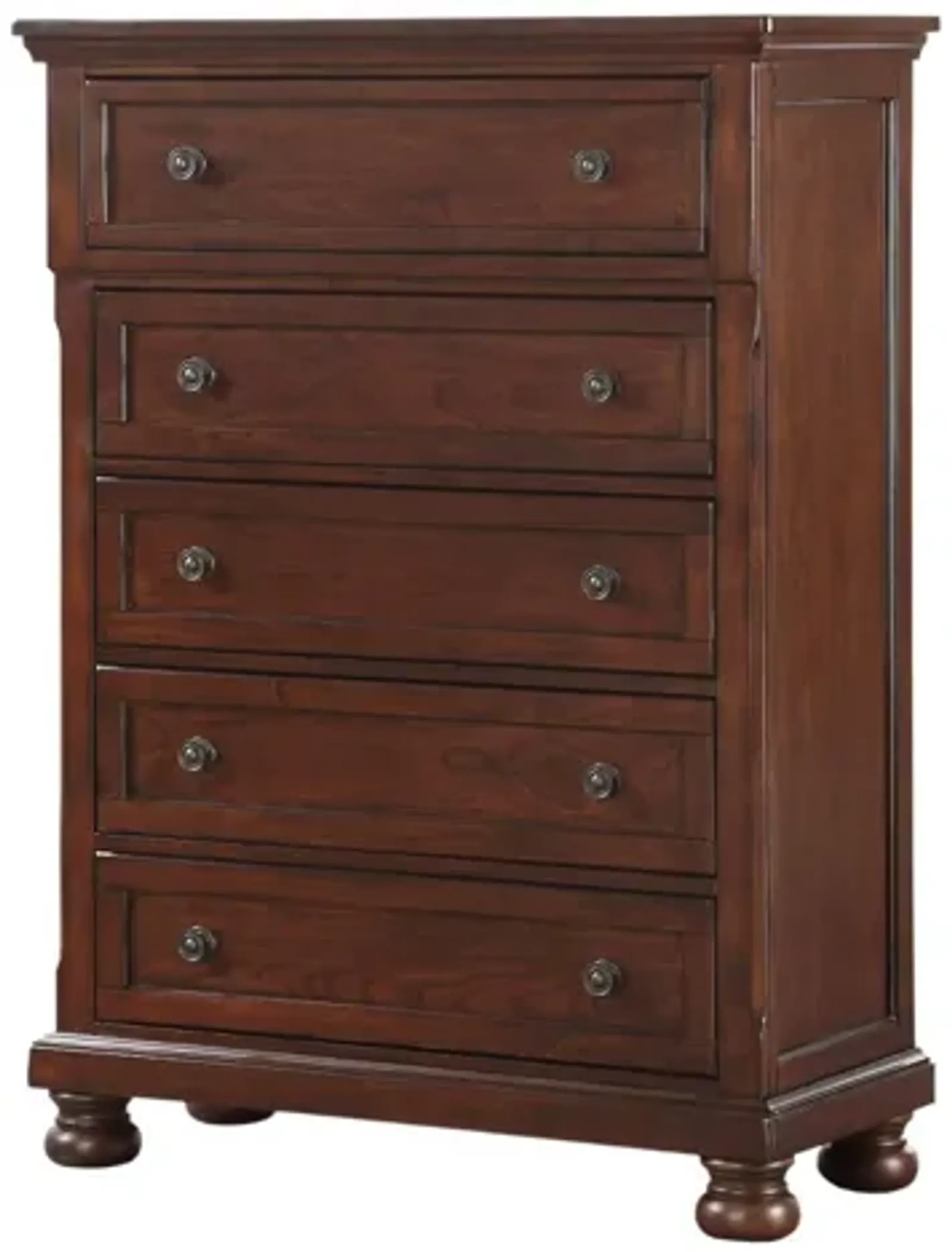 KINGSMAN CHERRY 5 DRAWER CHEST