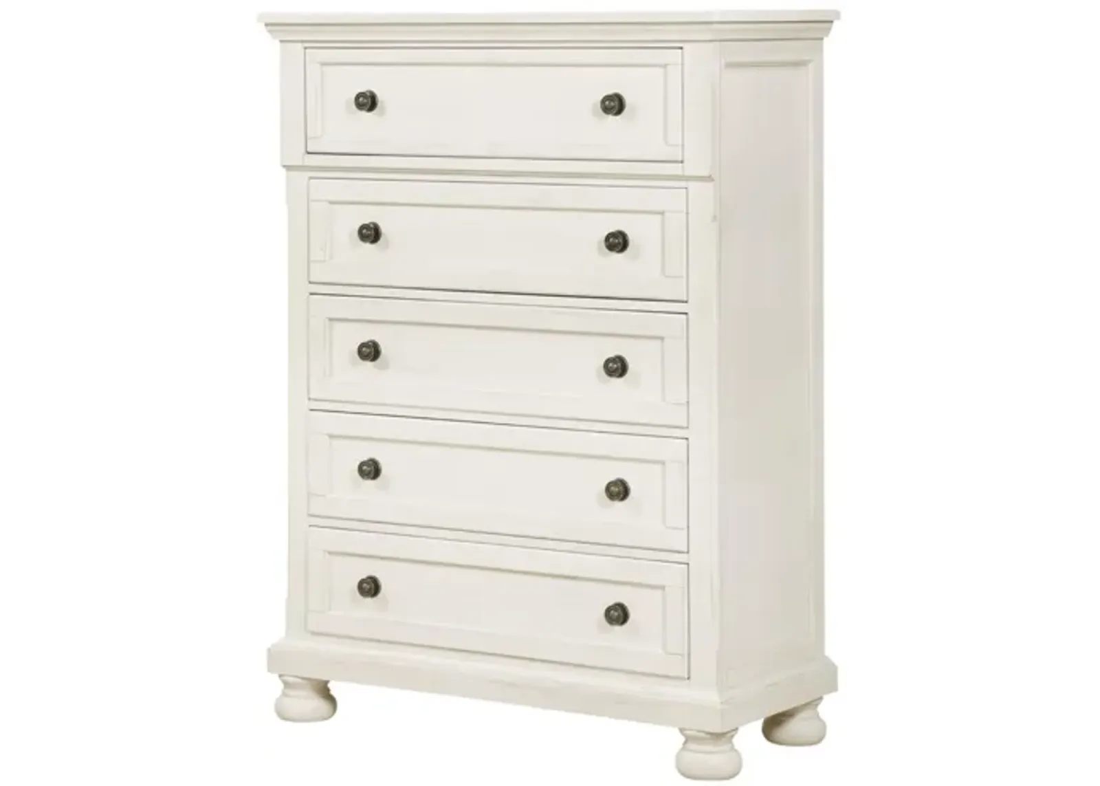 KINGSMAN WHITE 5 DRAWER CHEST