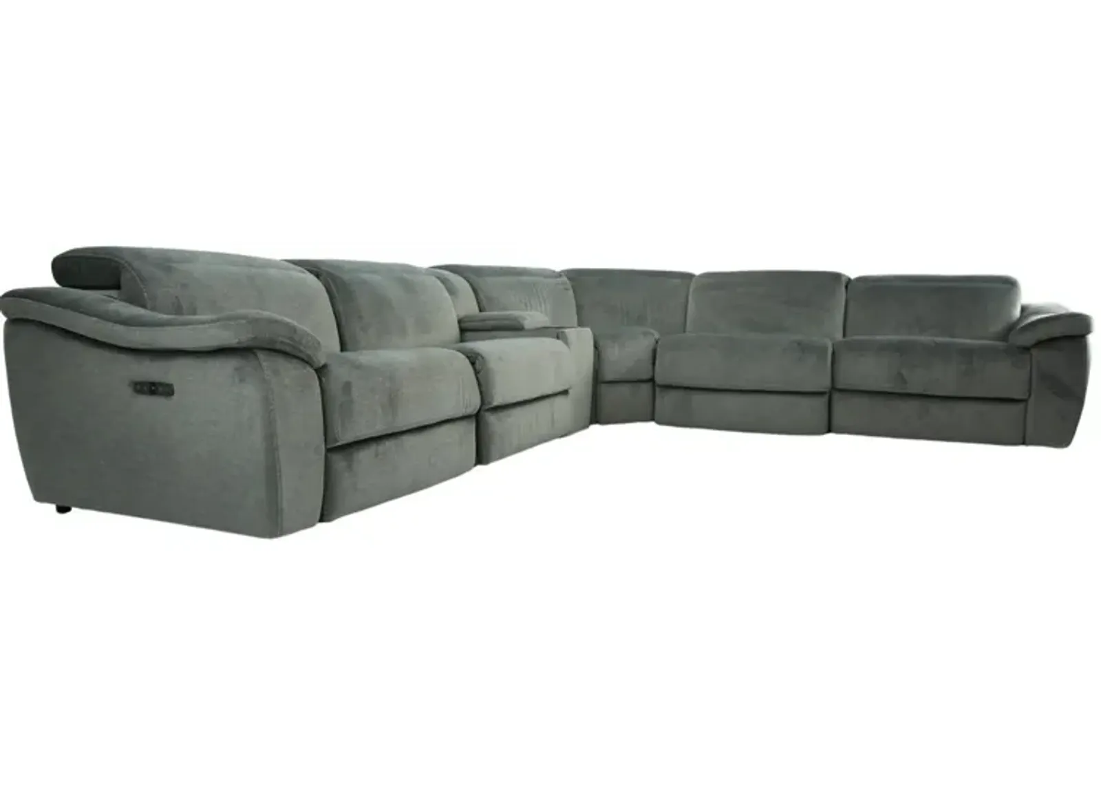 MAITLAND PEWTER 7 PIECE 2P POWER ZERO G SECTIONAL