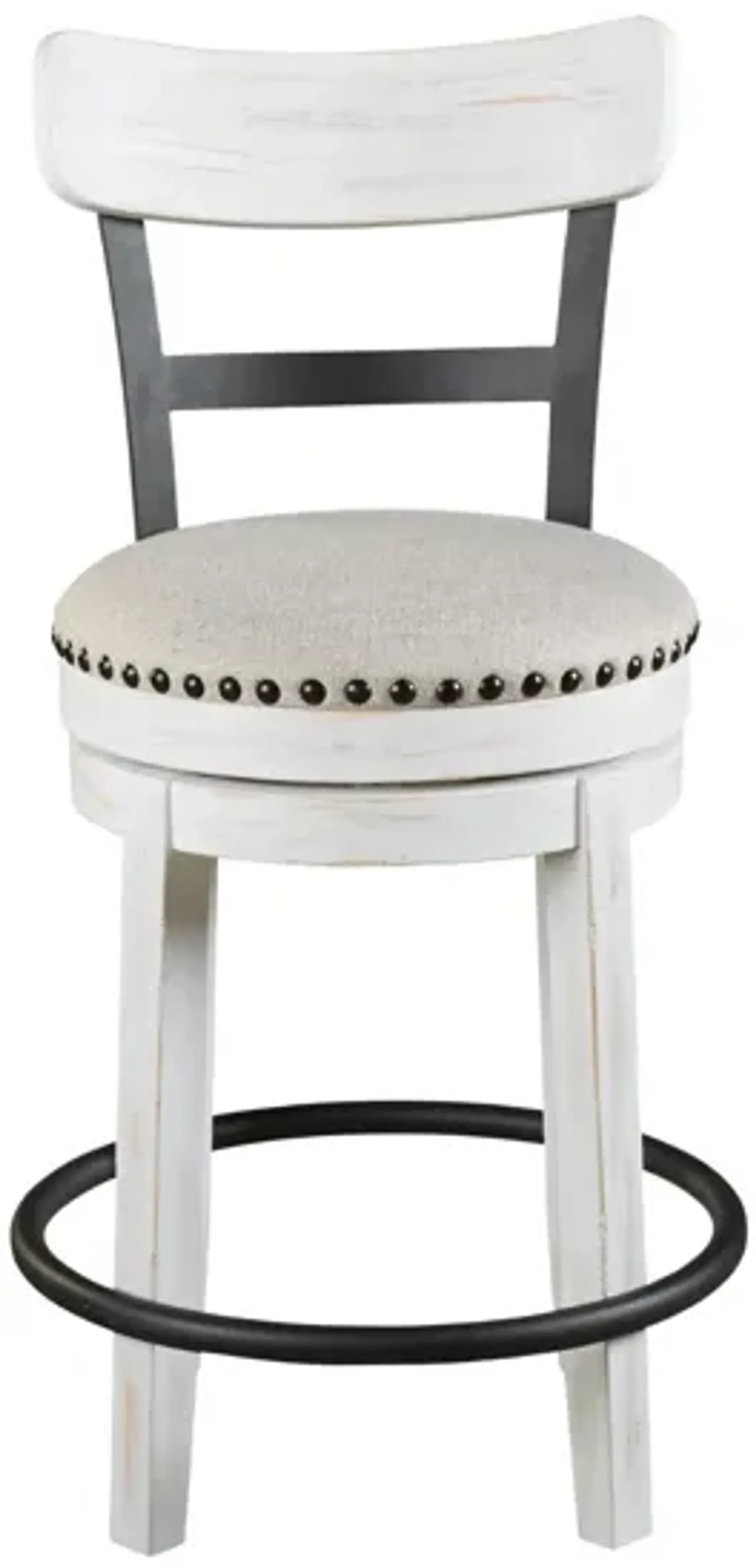 VALEBECK 24" WHITE SWIVEL BARSTOOL