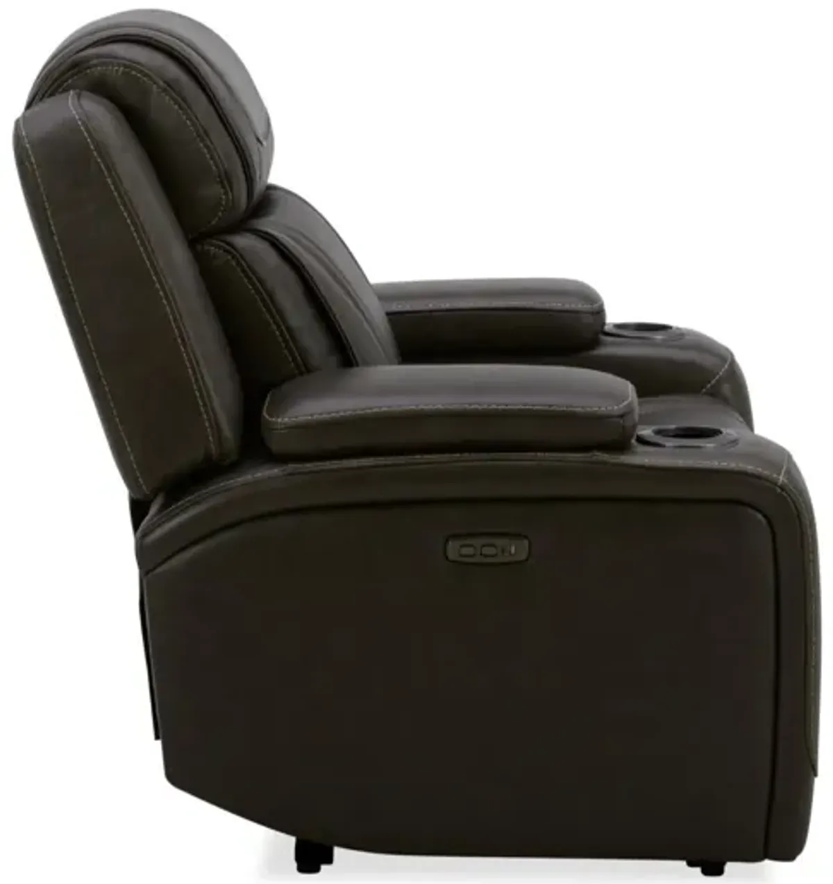 BOSTON CHARCOAL LEATHER POWER RECLINER