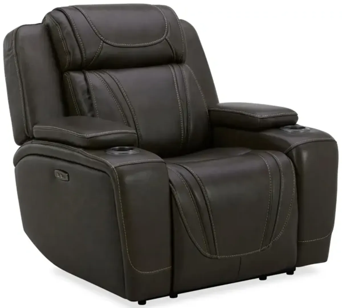 BOSTON CHARCOAL LEATHER POWER RECLINER