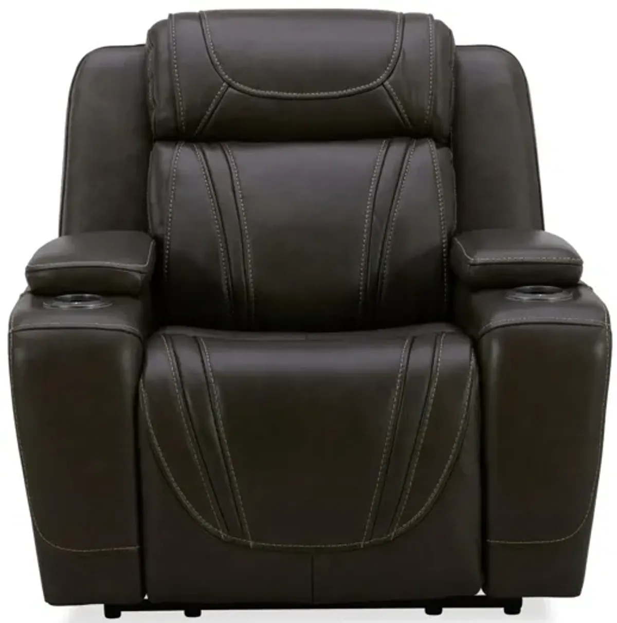 BOSTON CHARCOAL LEATHER POWER RECLINER