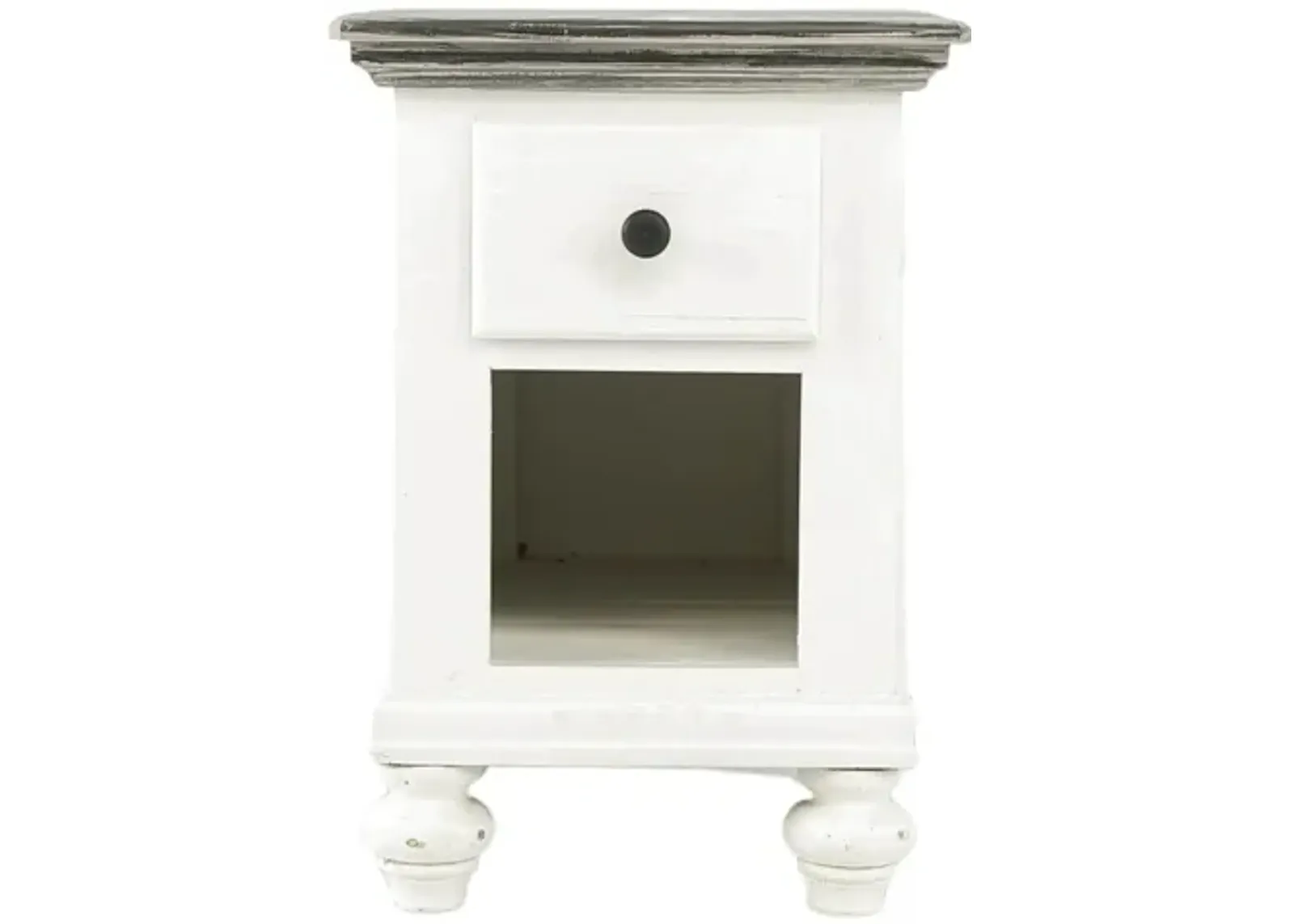 NIKKI WHITE/WEATHERED ACCENT TABLE