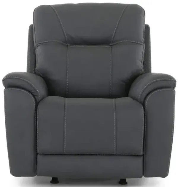 CANNOCK MIDNIGHT LEATHER 4P POWER RECLINER