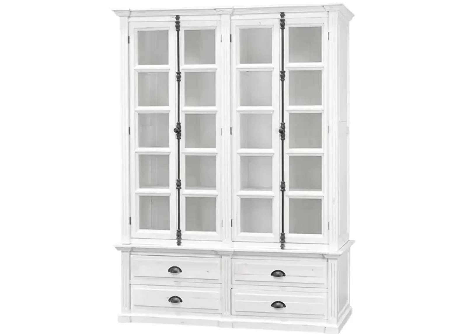 HARTFORD SANDED WHITE CURIO CABINET