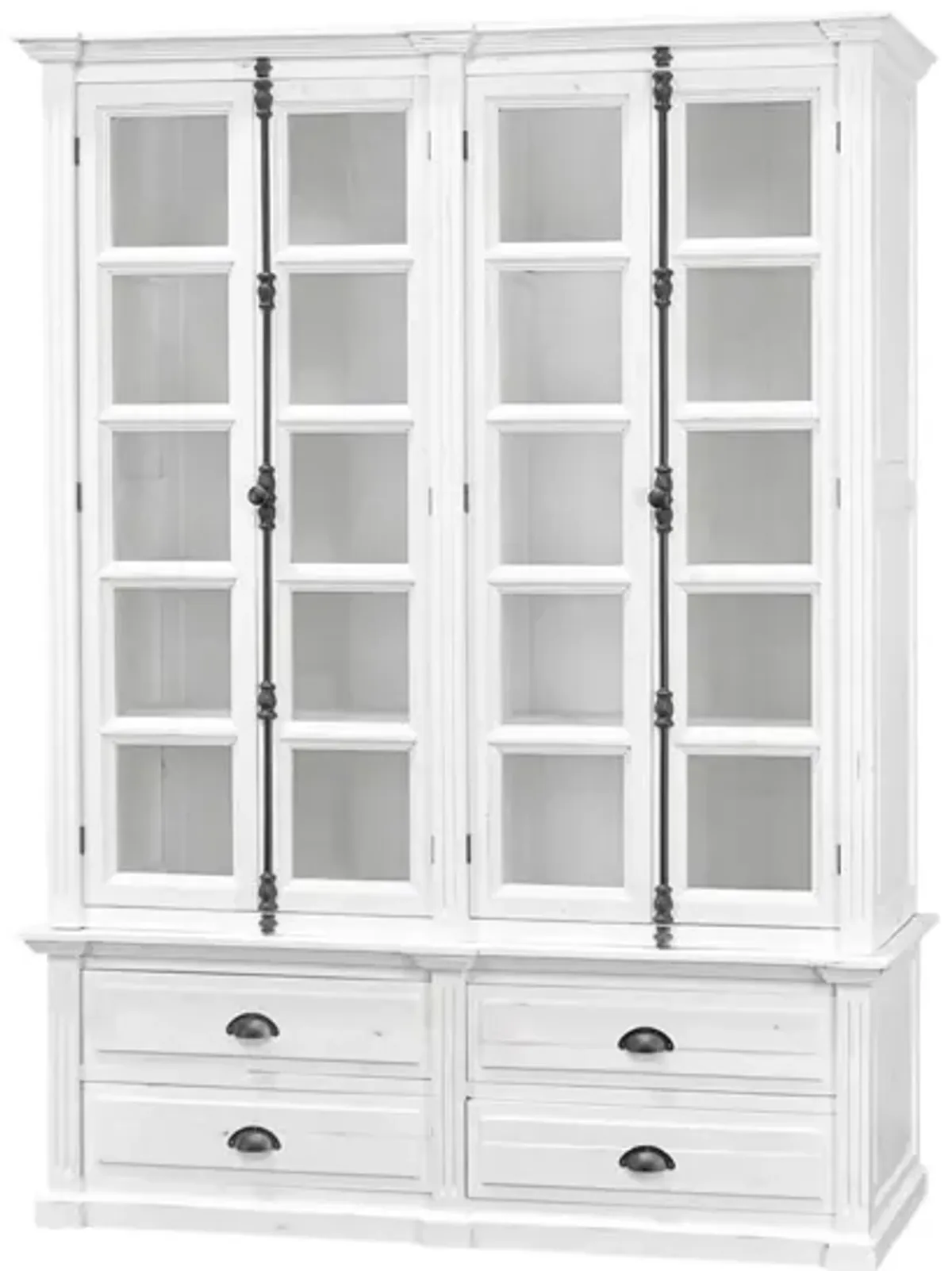 HARTFORD SANDED WHITE CURIO CABINET