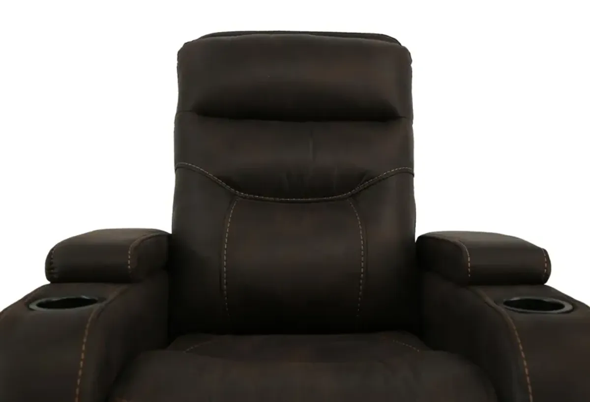 PECOS DARK BROWN SWIVEL GLIDER RECLINER