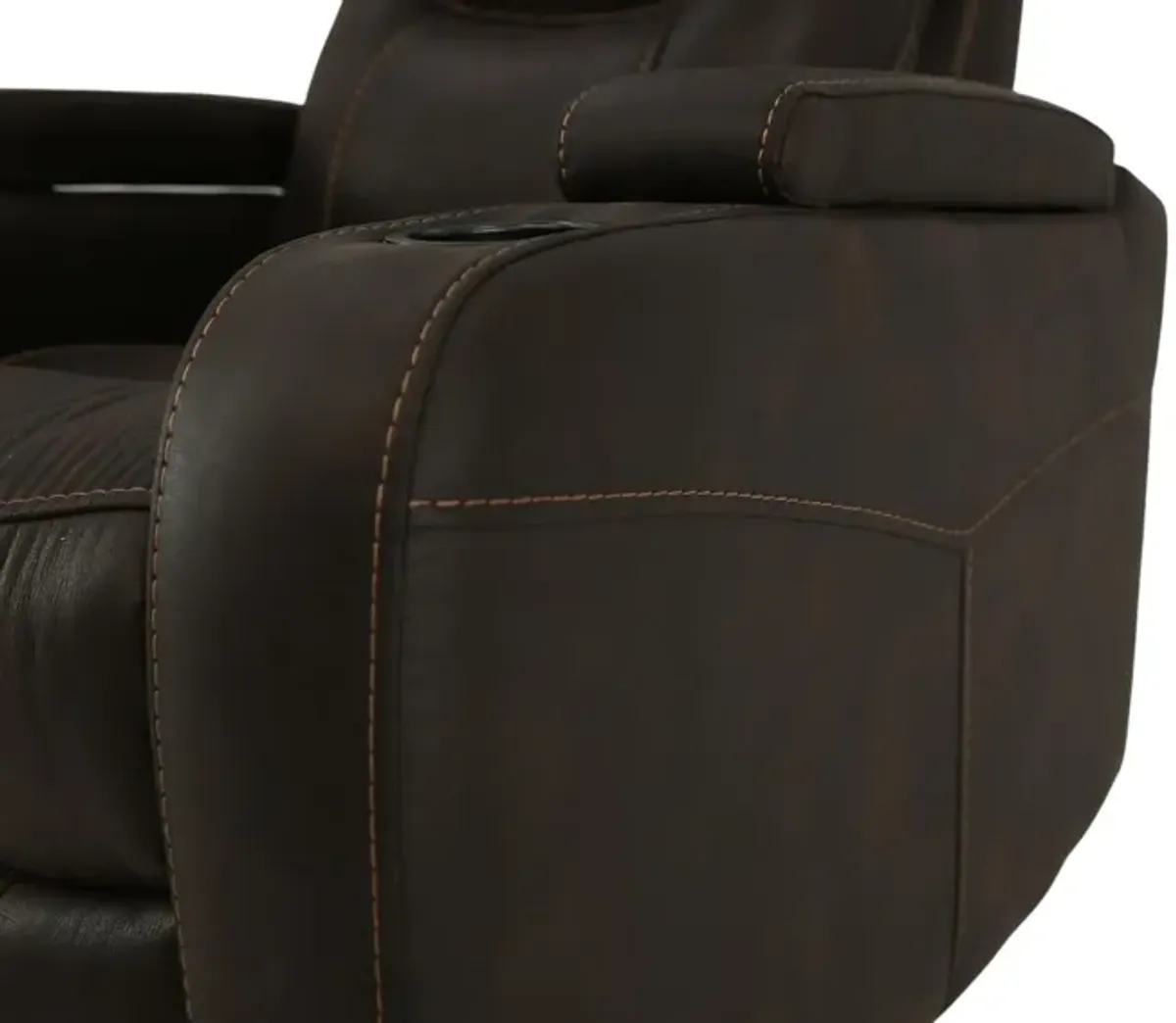 PECOS DARK BROWN SWIVEL GLIDER RECLINER