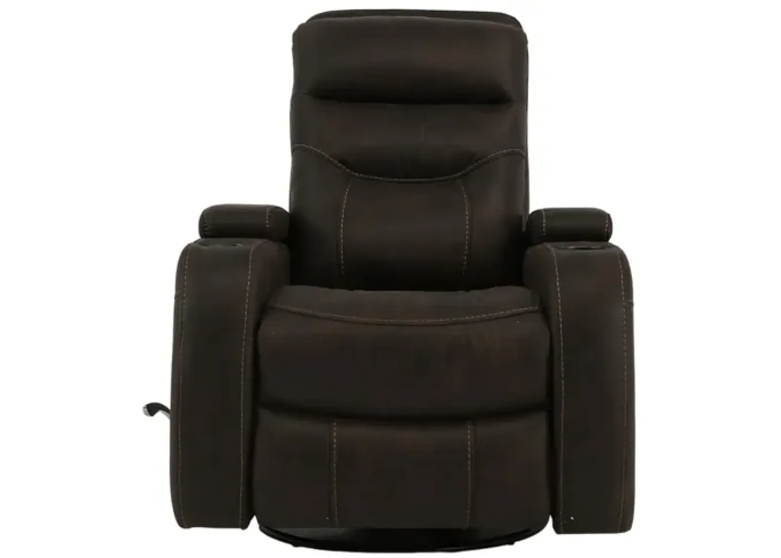 PECOS DARK BROWN SWIVEL GLIDER RECLINER