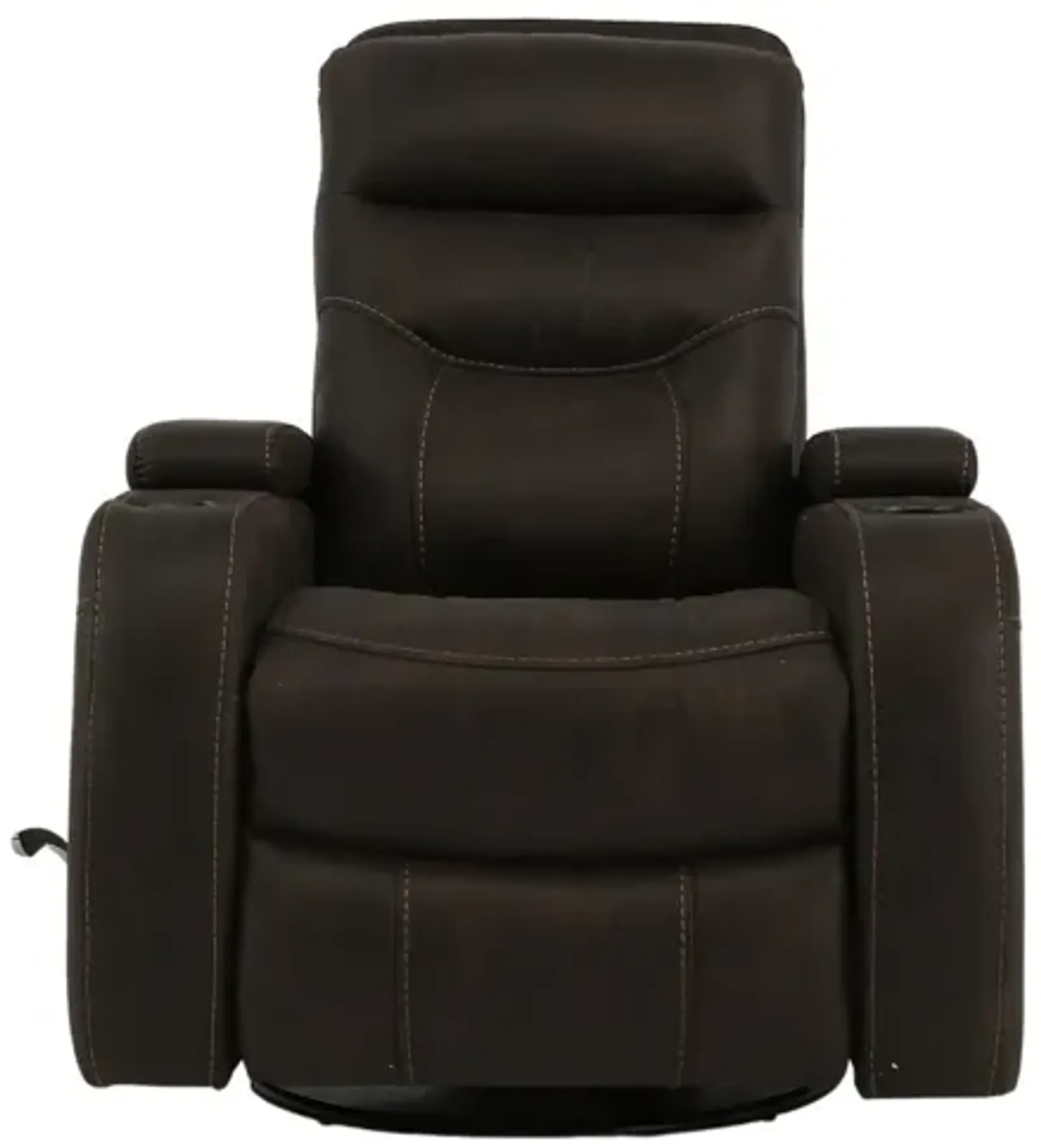 PECOS DARK BROWN SWIVEL GLIDER RECLINER