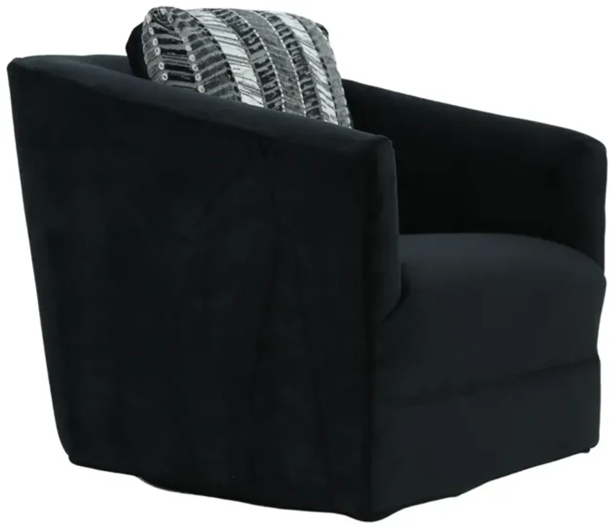 GROOVY BLACK SWIVEL CHAIR