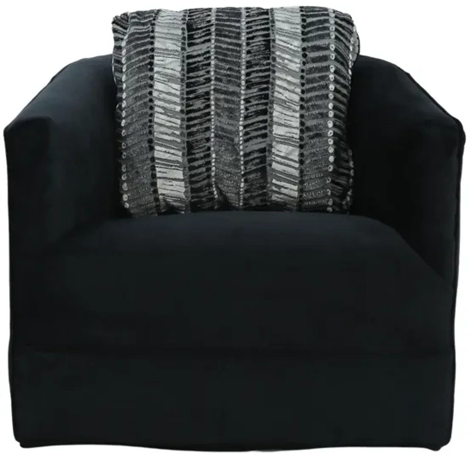 GROOVY BLACK SWIVEL CHAIR