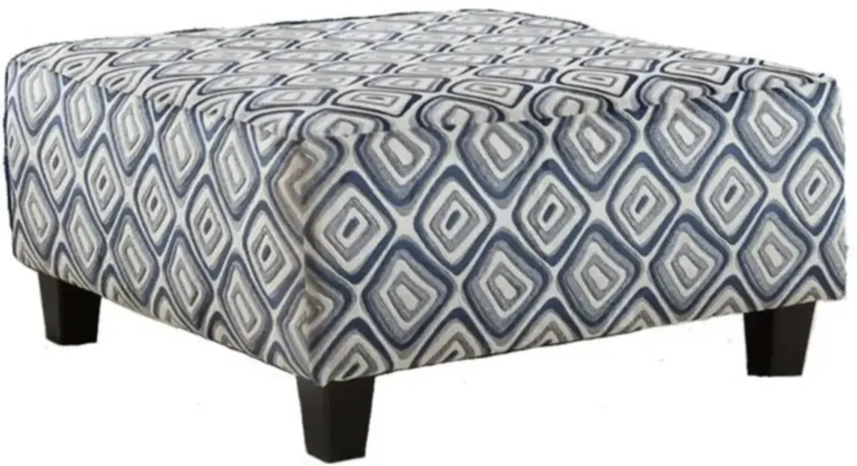 BRODIE GROOVY NAVY COCKTAIL OTTOMAN