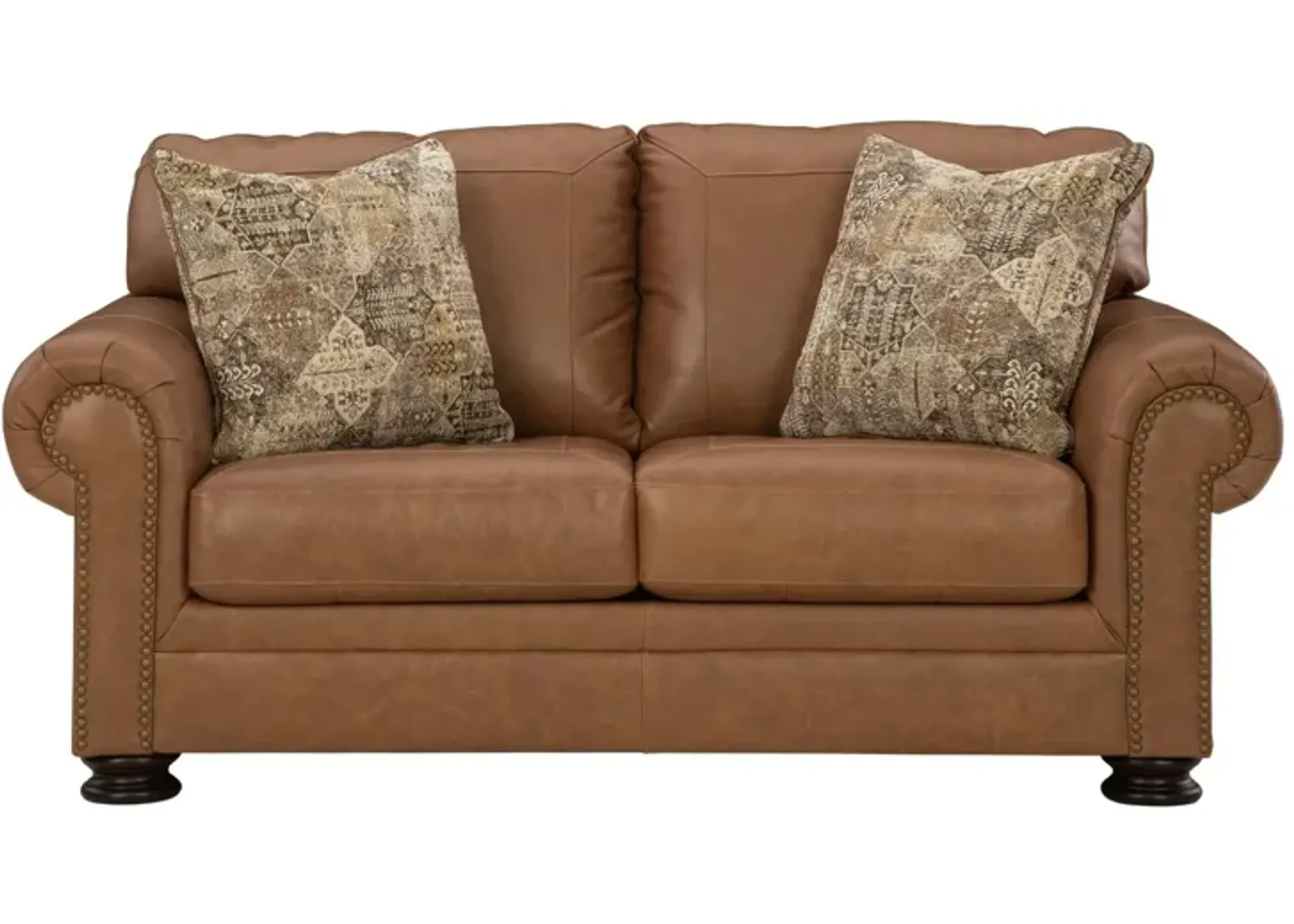 CARIANNA CARAMEL LEATHER LOVESEAT