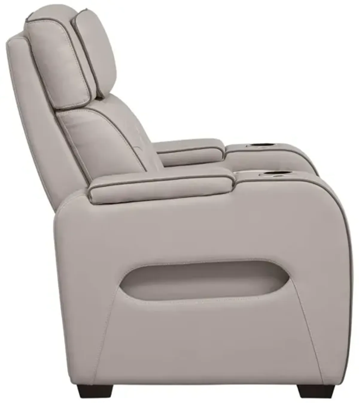 BOYINGTON GRAY P3 POWER RECLINER WITH MASSAGE, HEAT, AND LED LIGHTING