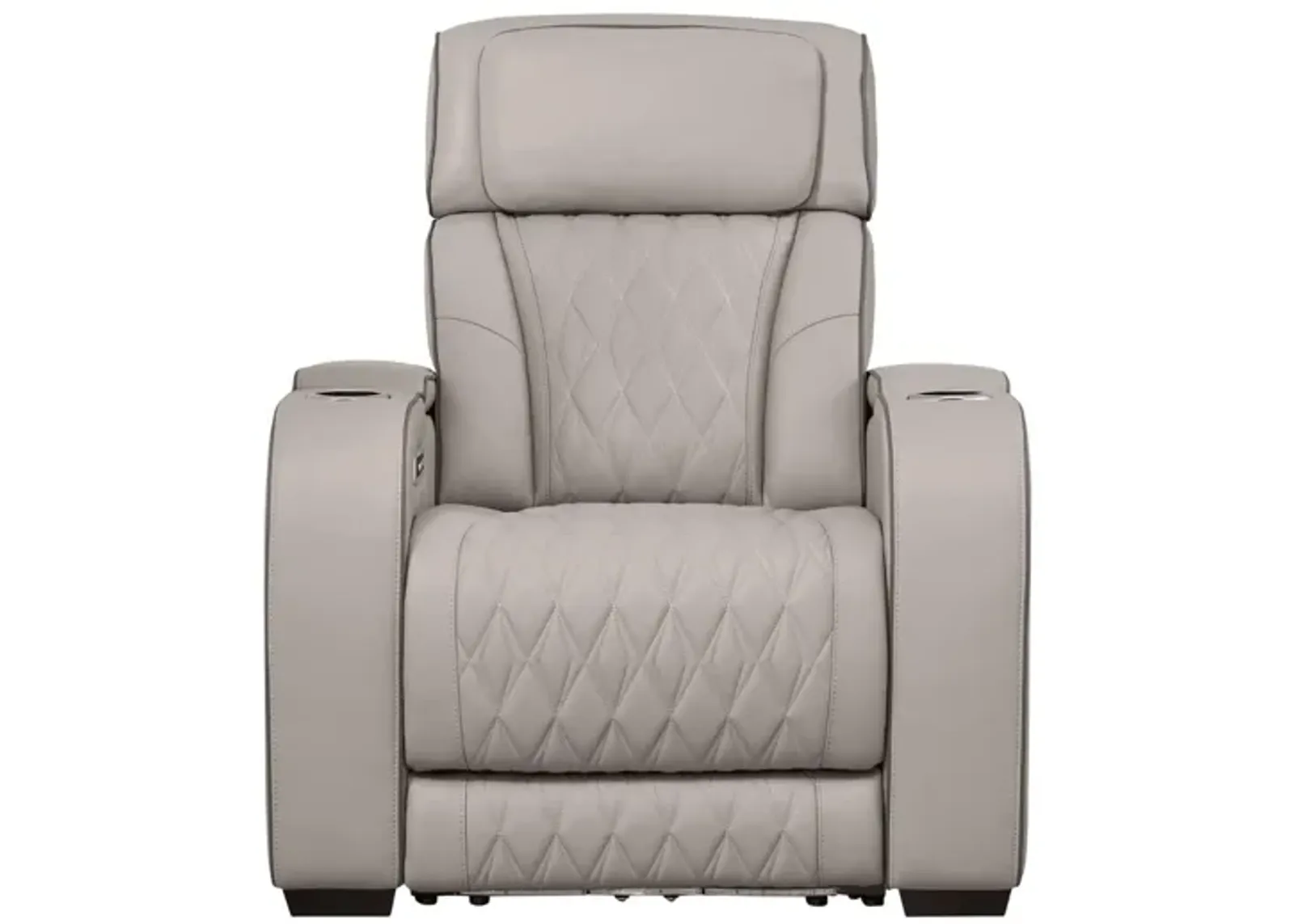 BOYINGTON GRAY P3 POWER RECLINER WITH MASSAGE, HEAT, AND LED LIGHTING