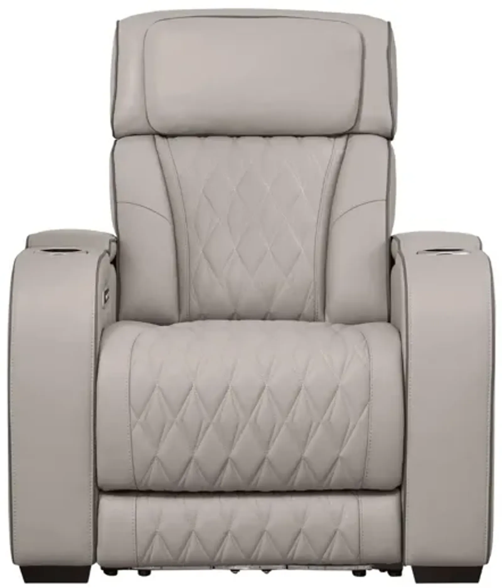 BOYINGTON GRAY P3 POWER RECLINER WITH MASSAGE, HEAT, AND LED LIGHTING