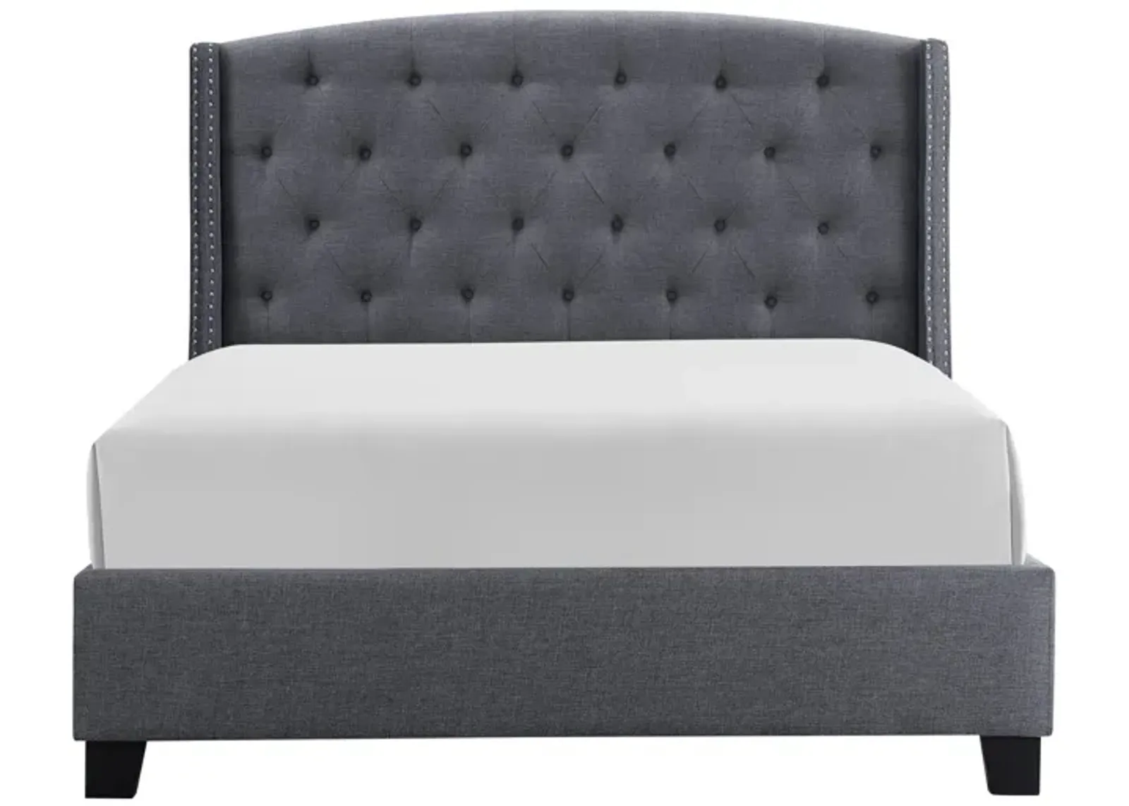 EVA GREY QUEEN BED