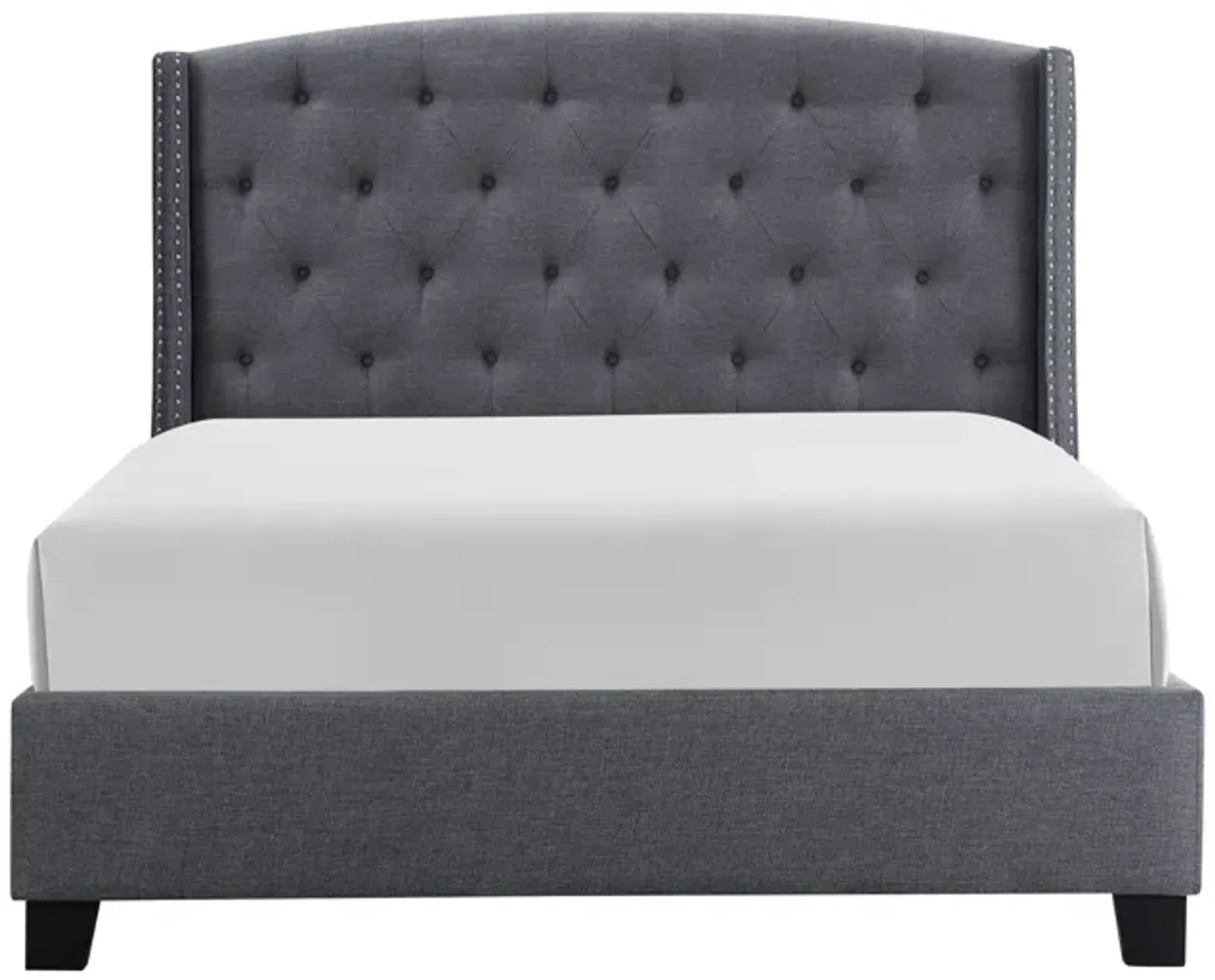 EVA GREY QUEEN BED