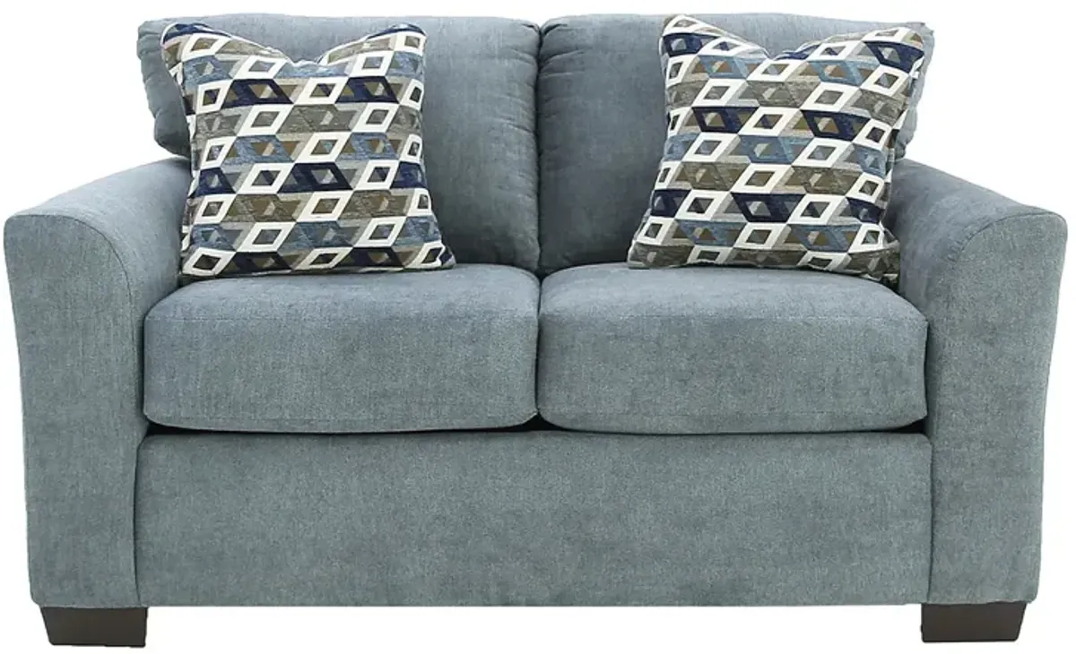 ANNA BLUE LOVESEAT