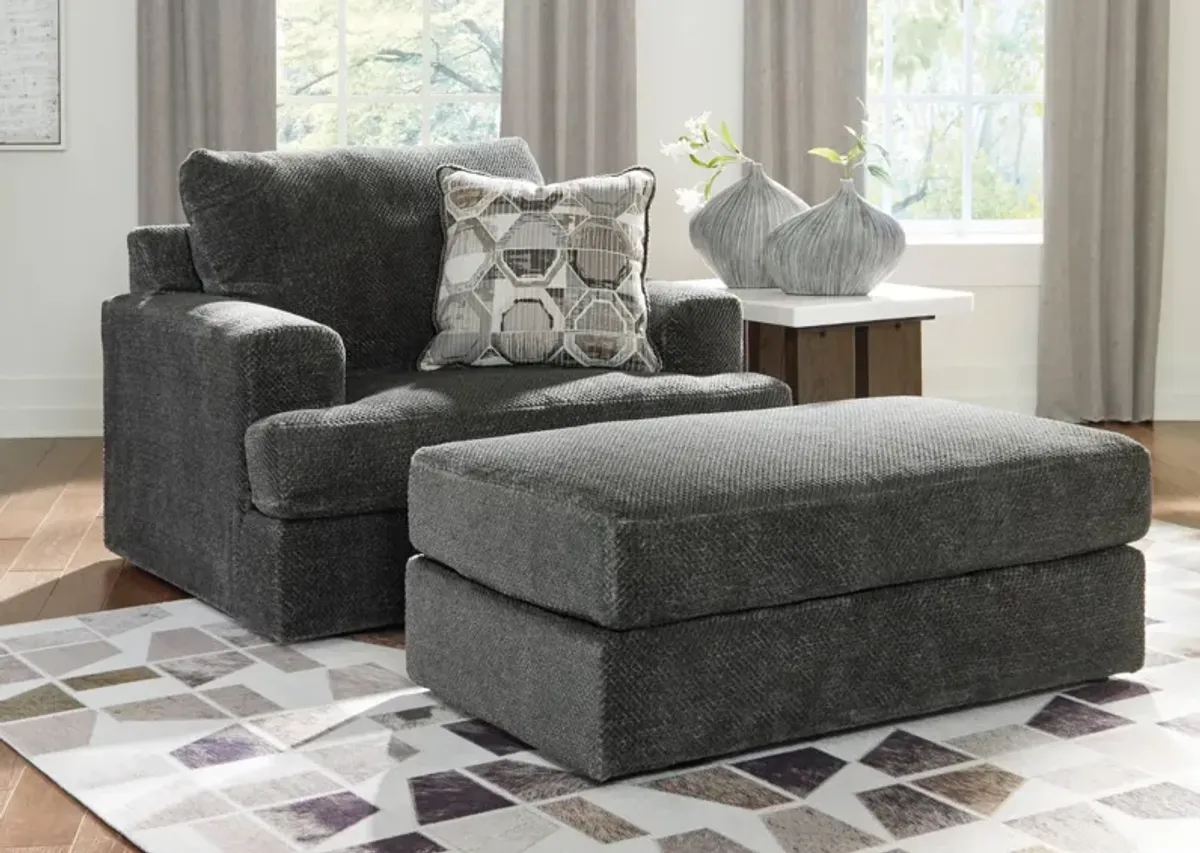 KARINNE SMOKE OVERSIZED OTTOMAN