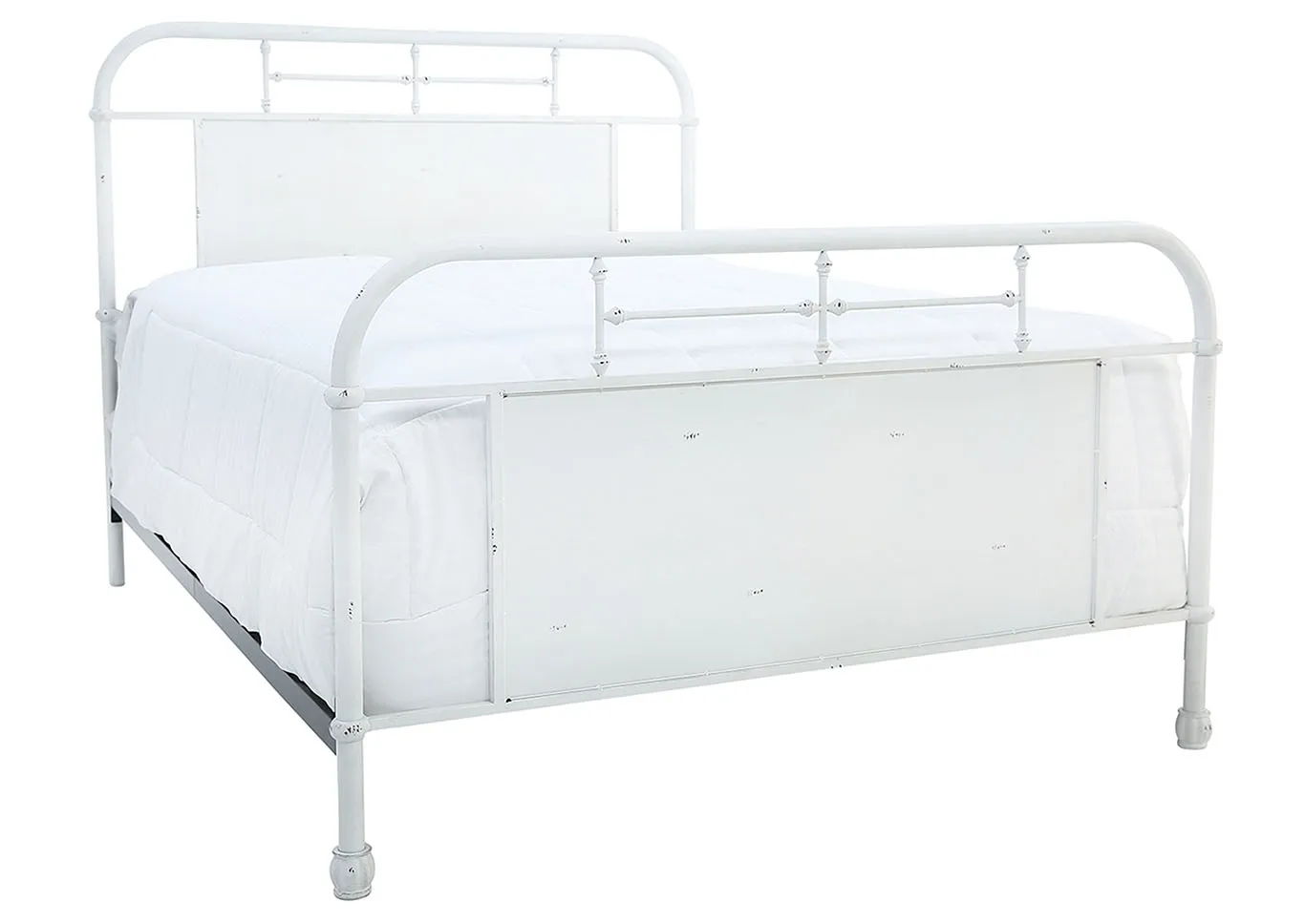 JOLENE ANTIQUE WHITE QUEEN BED