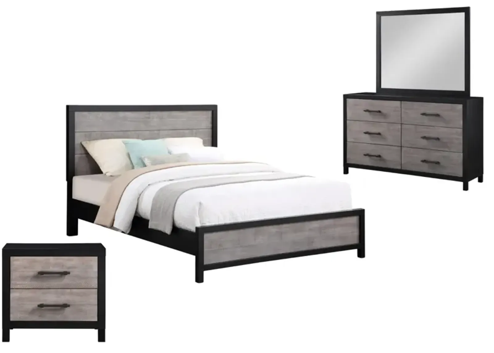 DAUGHTREY BLACK QUEEN PANEL BEDROOM