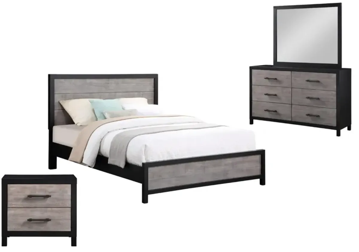 DAUGHTREY BLACK QUEEN PANEL BEDROOM