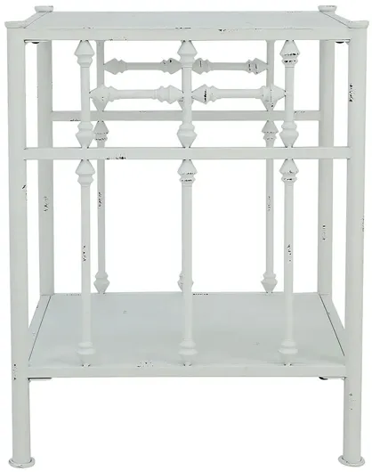 JOLENE ANTIQUE WHITE NIGHTSTAND