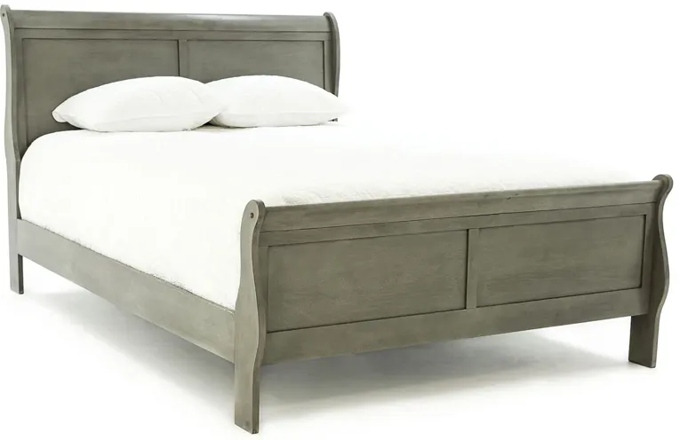 LOUIS PHILIP GREY KING BED