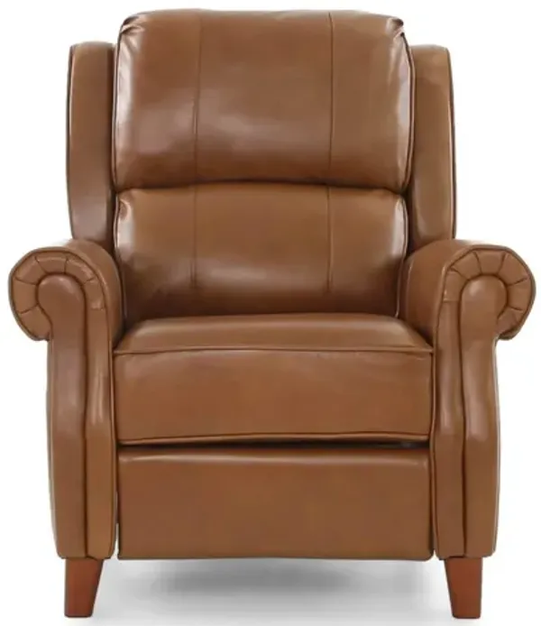 BRADENTON BUCKSKIN LEATHER PUSH BACK RECLINER