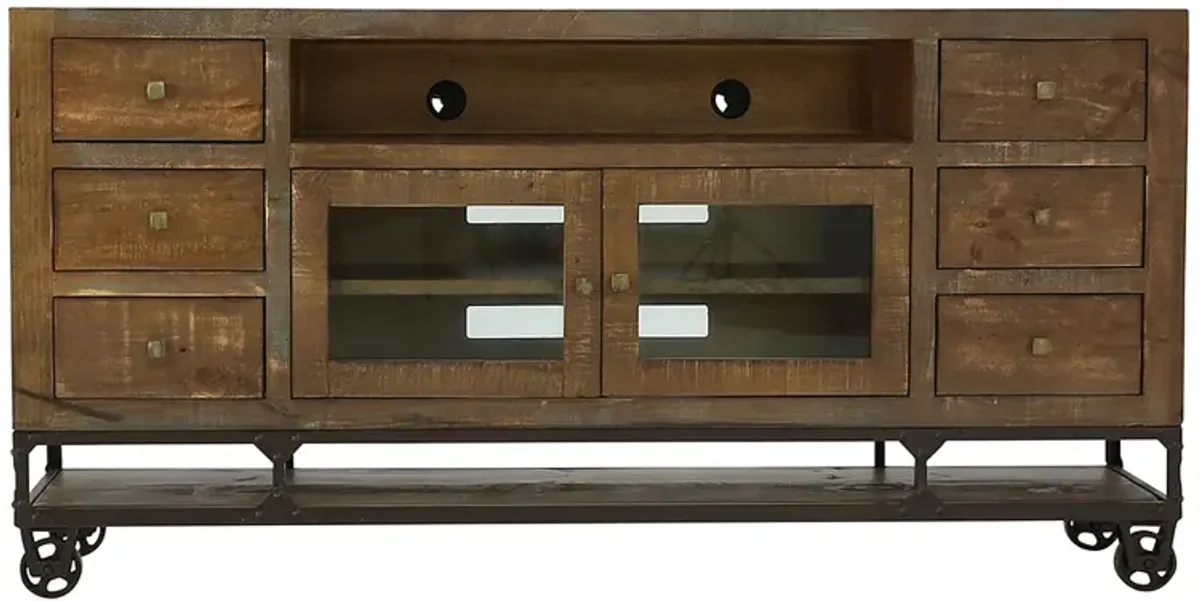 URBAN GOLD 6 DRAWER TV STAND 76"