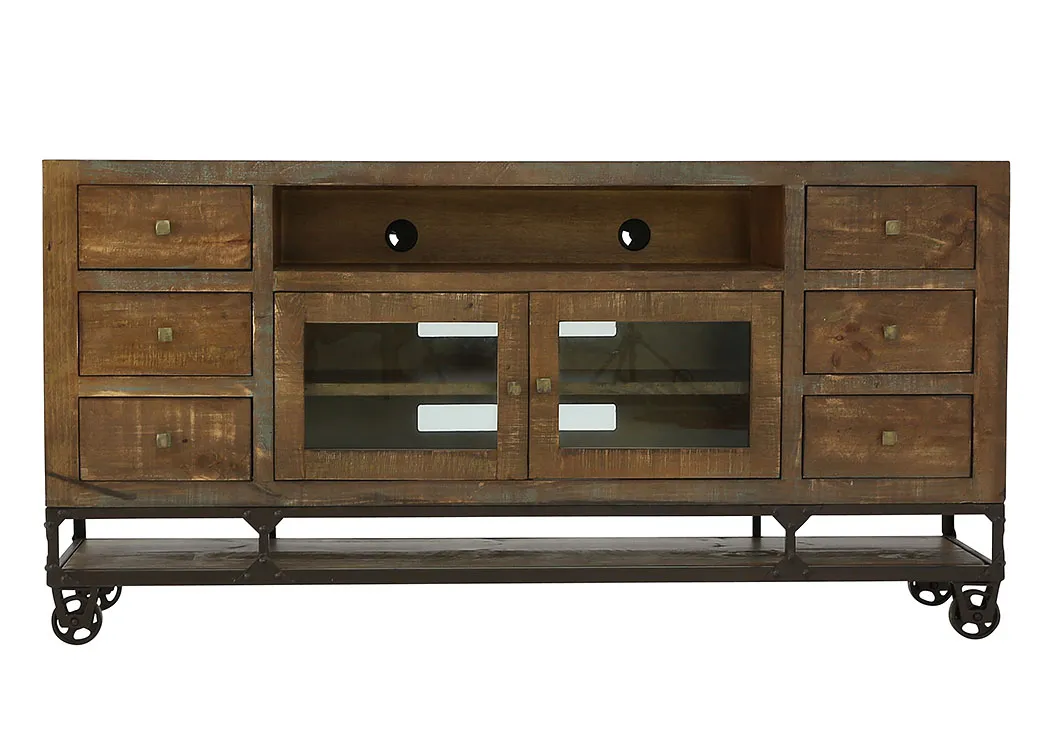 URBAN GOLD 6 DRAWER TV STAND 76"