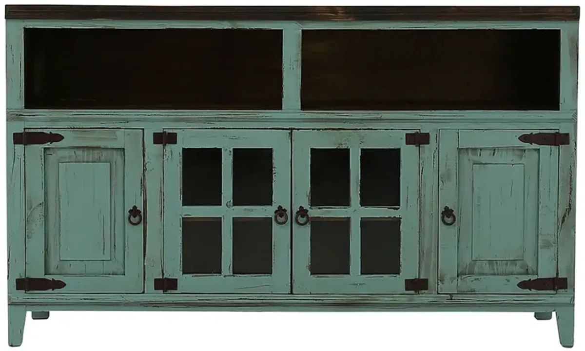 LAWMAN TURQUOISE 60" MEDIA CONSOLE