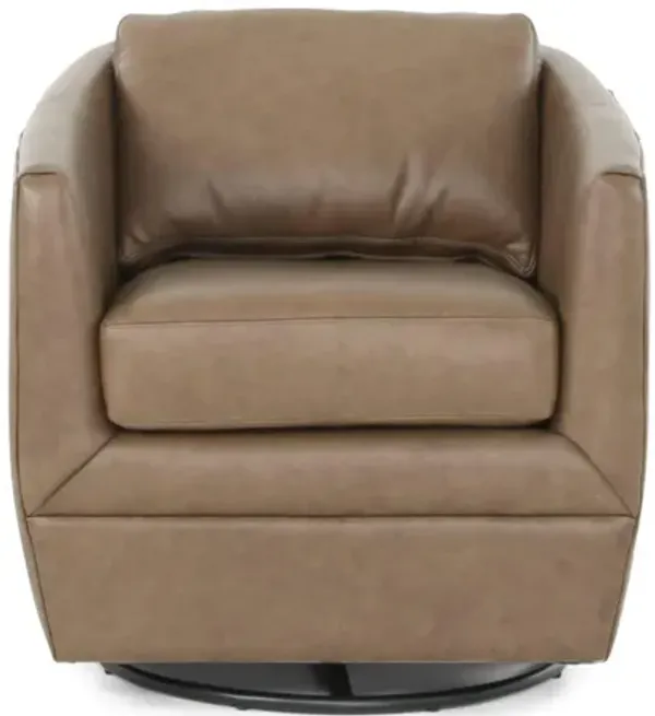 NOVA HAVANA LEATHER GLIDE SWIVEL CHAIR