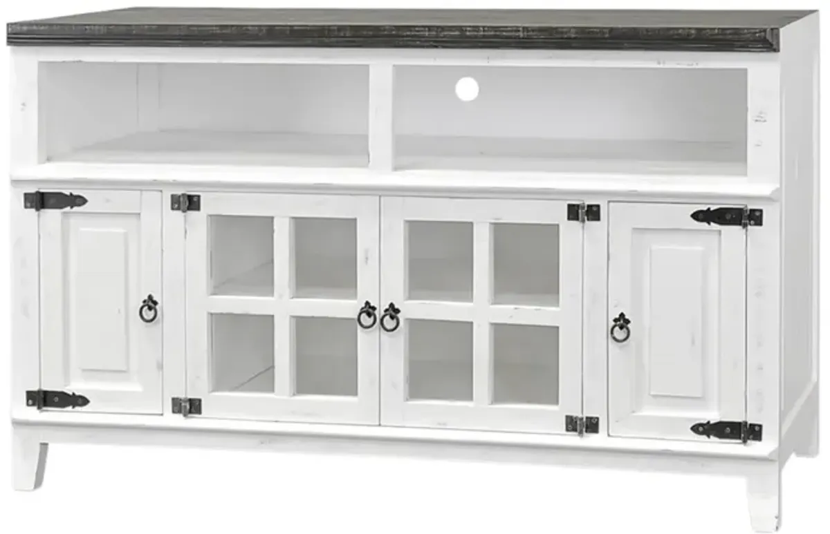 LAWMAN WHITE/WEATHERED 60" MEDIA CONSOLE