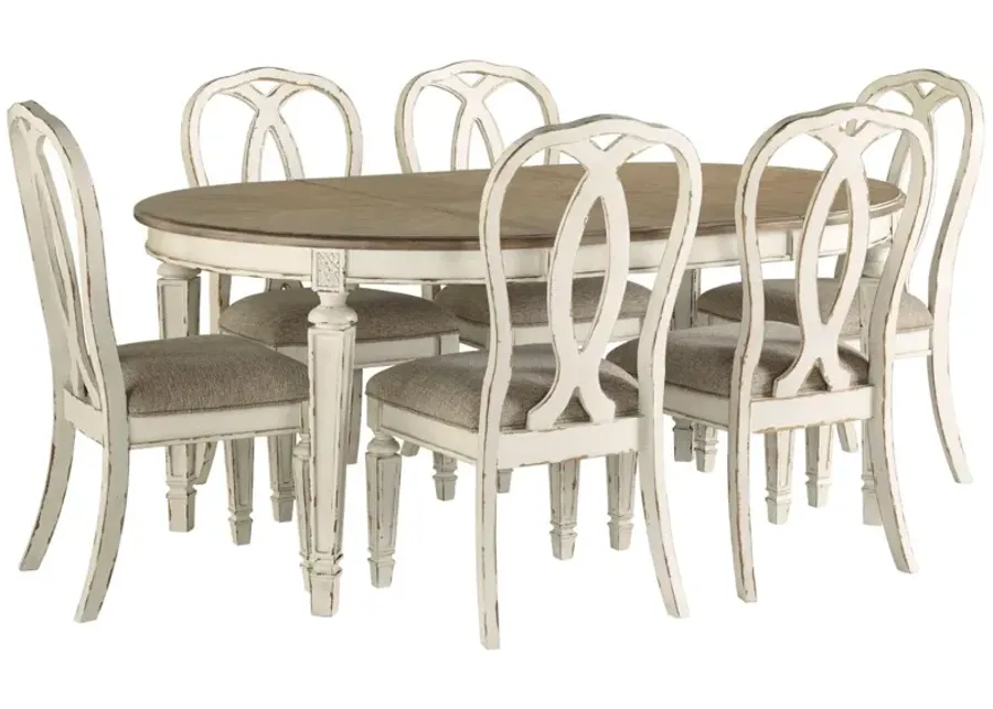 REALYN 7 PIECE RIBBONBACK DINING SET