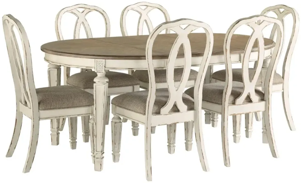 REALYN 7 PIECE RIBBONBACK DINING SET