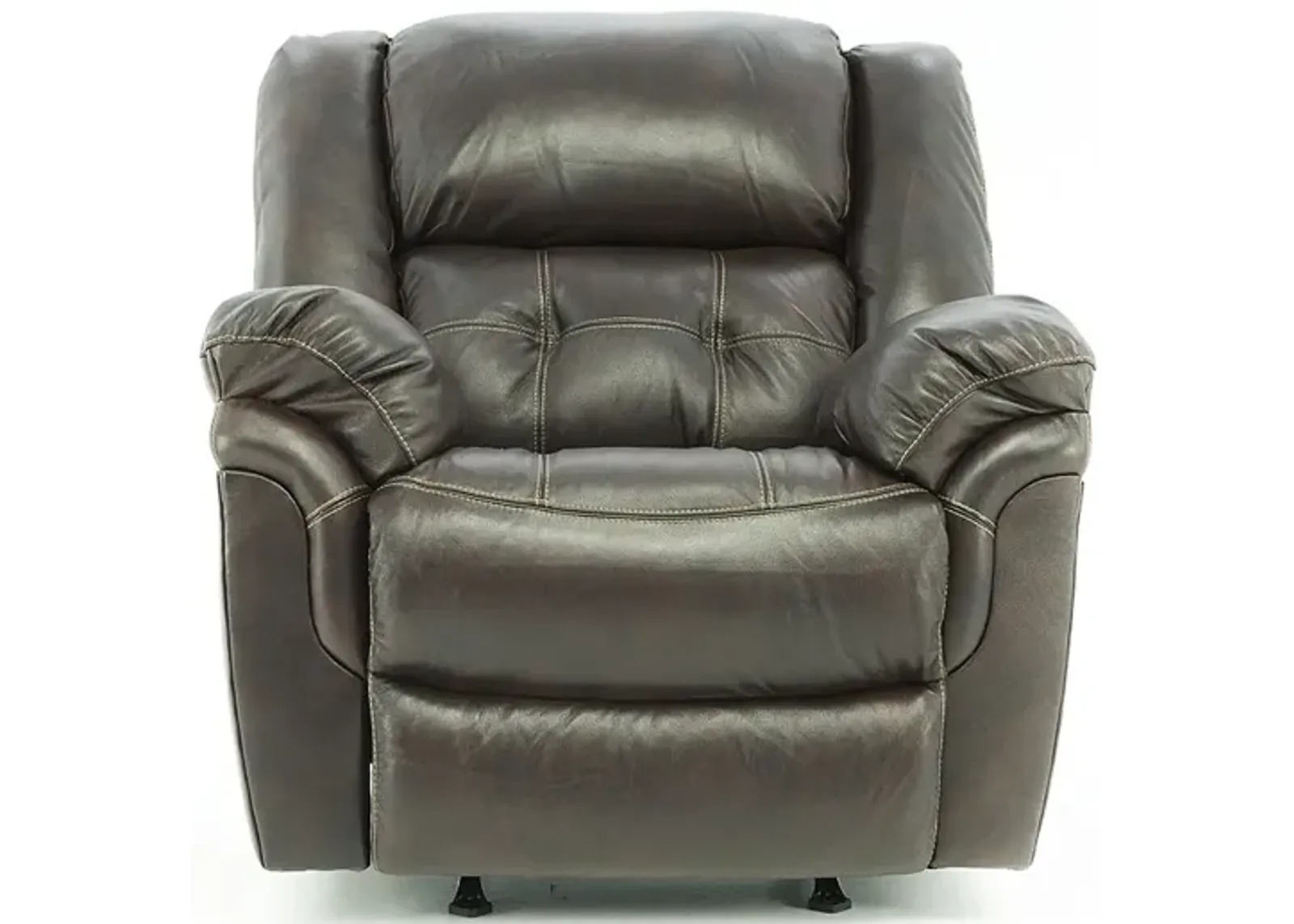 HUDSON CHOCOLATE LEATHER ROCKER RECLINER