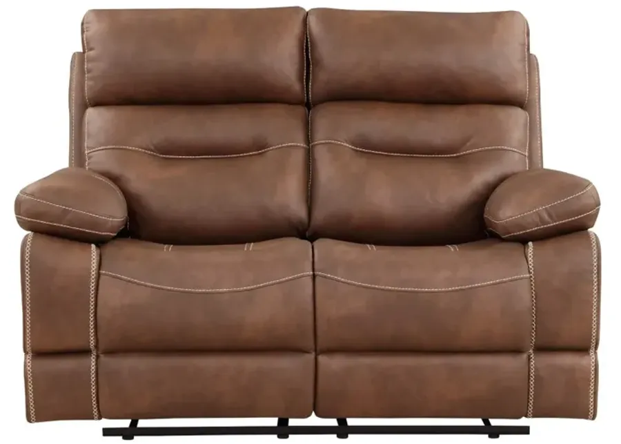 RUDGER CHESTNUT RECLINING LOVESEAT