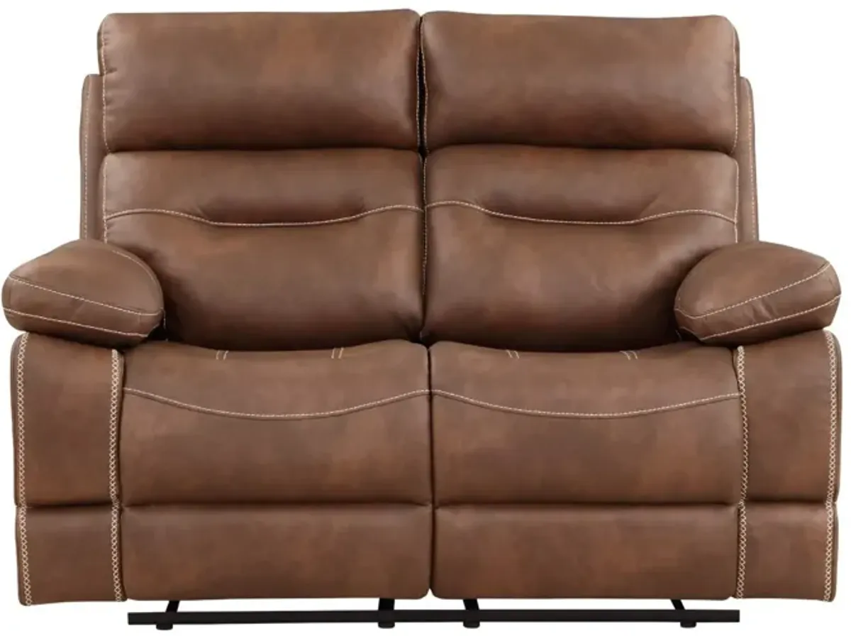 RUDGER CHESTNUT RECLINING LOVESEAT