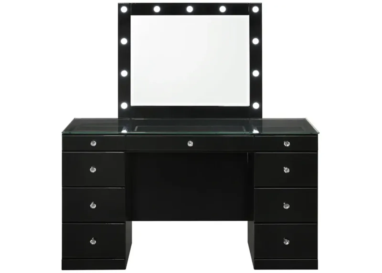 AVERY BLACK VANITY WITH LED MIRROR